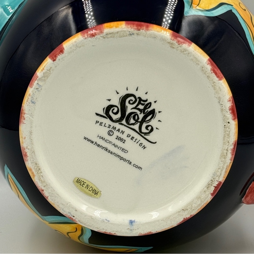 Vibrant Sun Design Ceramic Teapot - Multicolor - Picture 7 of 16